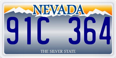 NV license plate 91C364