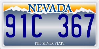 NV license plate 91C367