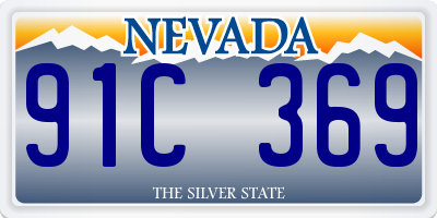 NV license plate 91C369