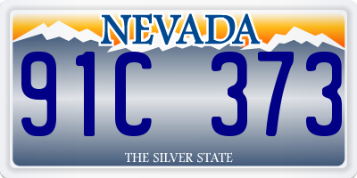 NV license plate 91C373
