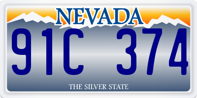 NV license plate 91C374