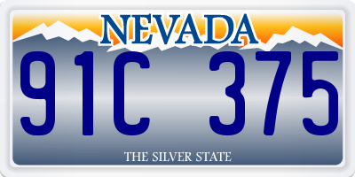 NV license plate 91C375