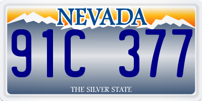 NV license plate 91C377