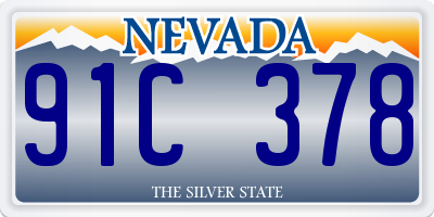 NV license plate 91C378