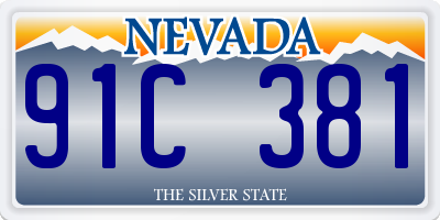 NV license plate 91C381