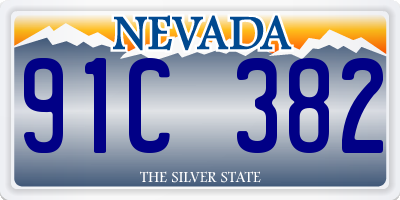 NV license plate 91C382