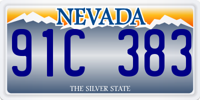 NV license plate 91C383