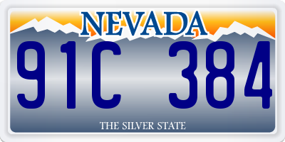 NV license plate 91C384