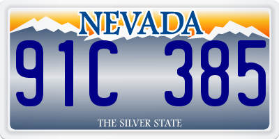 NV license plate 91C385