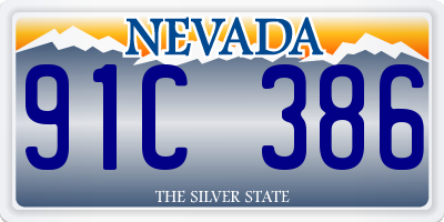 NV license plate 91C386