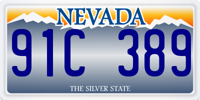 NV license plate 91C389