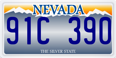 NV license plate 91C390