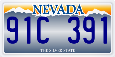 NV license plate 91C391