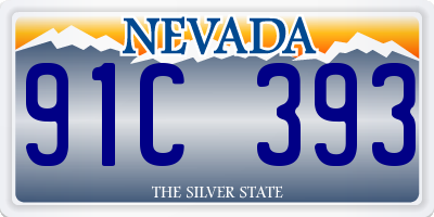 NV license plate 91C393