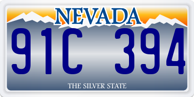 NV license plate 91C394