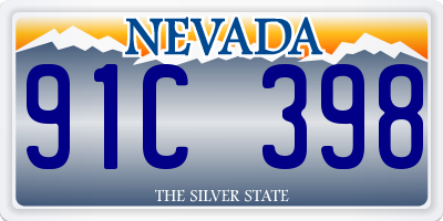 NV license plate 91C398