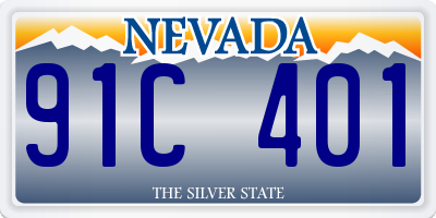 NV license plate 91C401