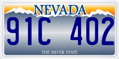 NV license plate 91C402