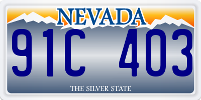 NV license plate 91C403