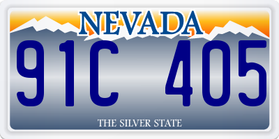 NV license plate 91C405