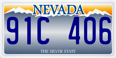 NV license plate 91C406