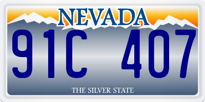 NV license plate 91C407