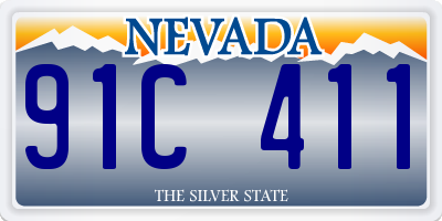 NV license plate 91C411