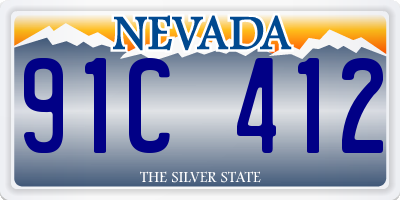 NV license plate 91C412