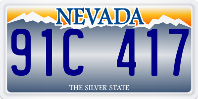 NV license plate 91C417