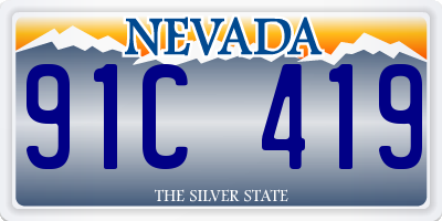 NV license plate 91C419