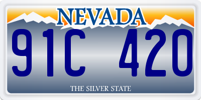 NV license plate 91C420