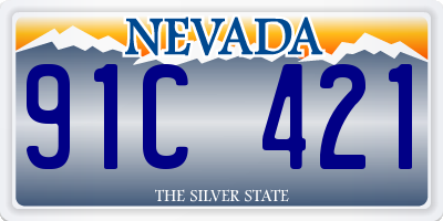 NV license plate 91C421