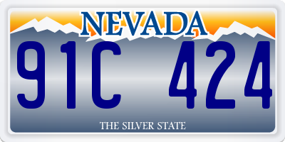 NV license plate 91C424