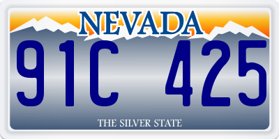 NV license plate 91C425