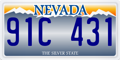 NV license plate 91C431