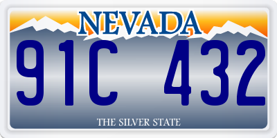 NV license plate 91C432