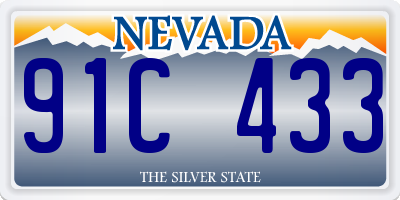 NV license plate 91C433