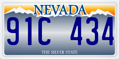 NV license plate 91C434