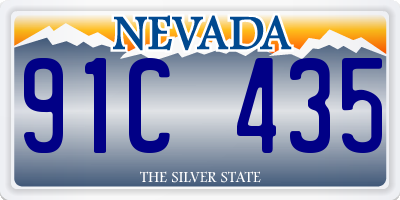 NV license plate 91C435