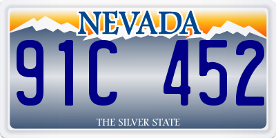NV license plate 91C452