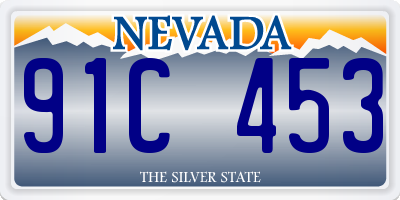 NV license plate 91C453