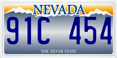 NV license plate 91C454