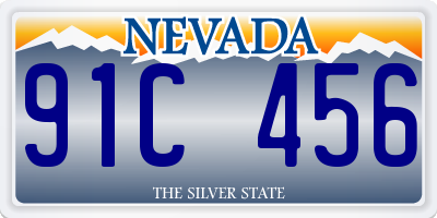 NV license plate 91C456