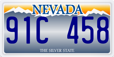 NV license plate 91C458