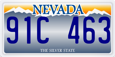 NV license plate 91C463
