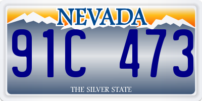 NV license plate 91C473