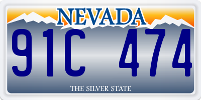 NV license plate 91C474