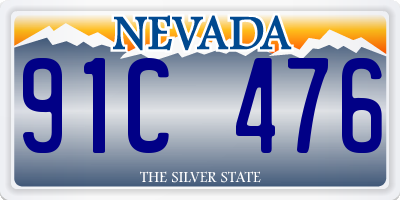 NV license plate 91C476