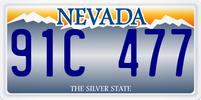 NV license plate 91C477