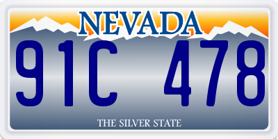 NV license plate 91C478